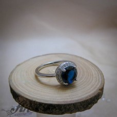 Сребърен дамски пръстен с циркони R-1048